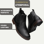 A Bota Chelsea Masculina Essential Couro Legítimo