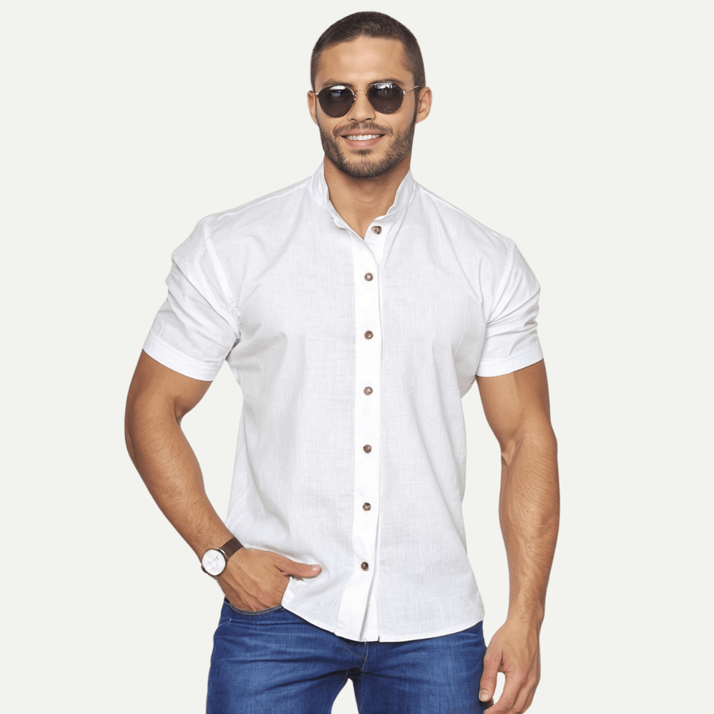 Camisa Masculina Gola Padre Social Casual
