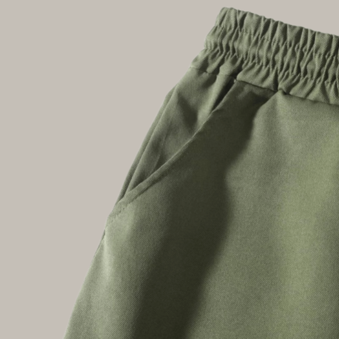 Calça Reta Masculina - Moletom Jogger Cargo