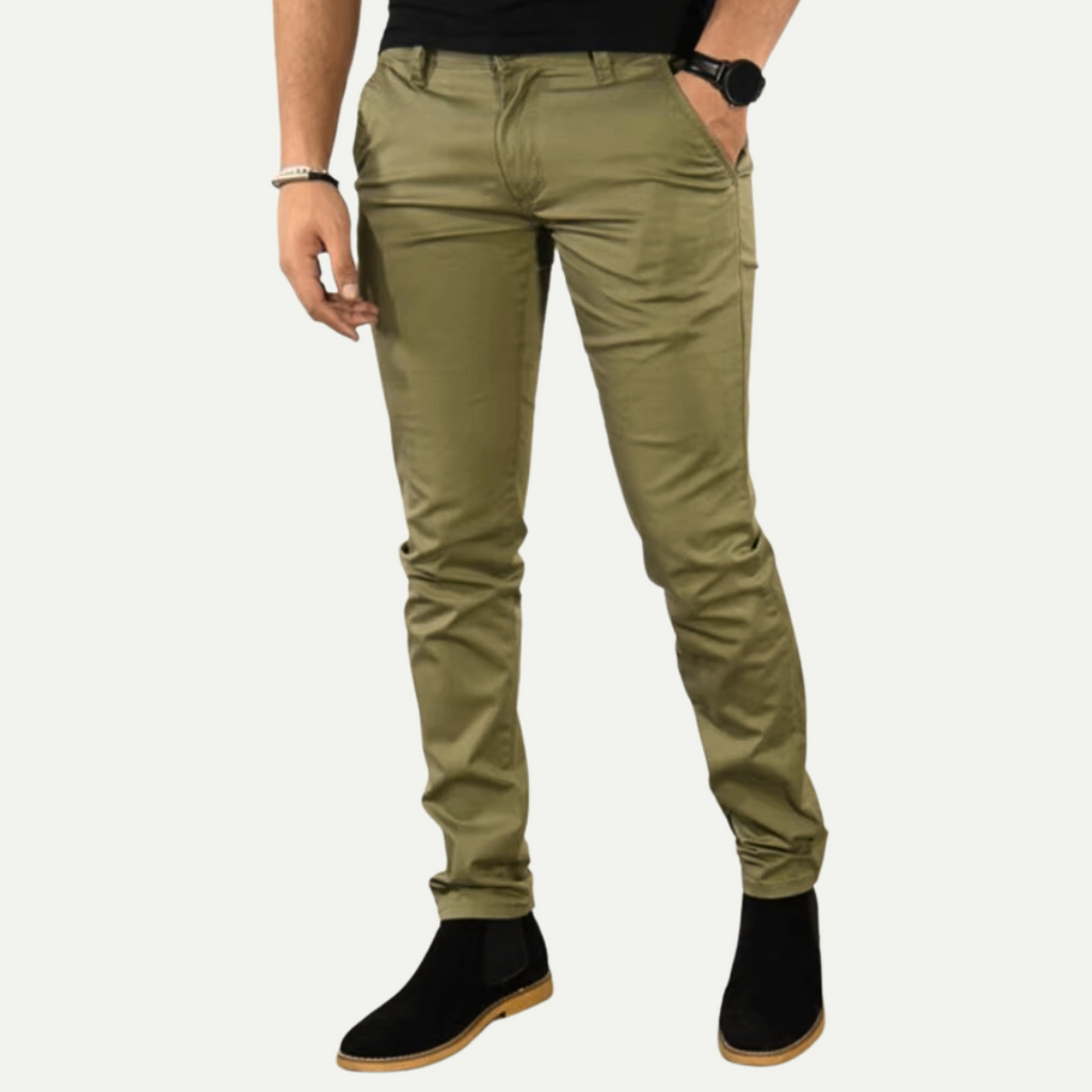 Calça Alfaiataria Sarja Chino Slim – Conforto e Estilo Esporte Fino