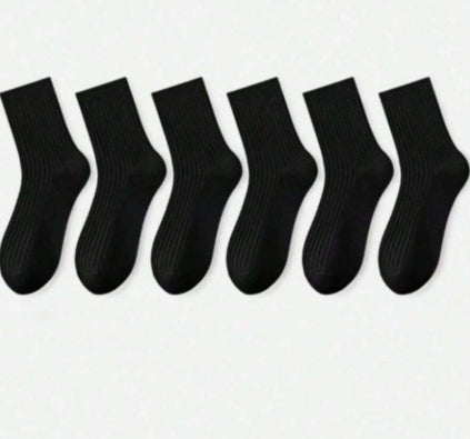 kit 12 pares meia preta premium algodão 100% Cano Longo