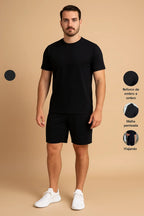 KIT 5 Camisetas Pima Flex cor Preta