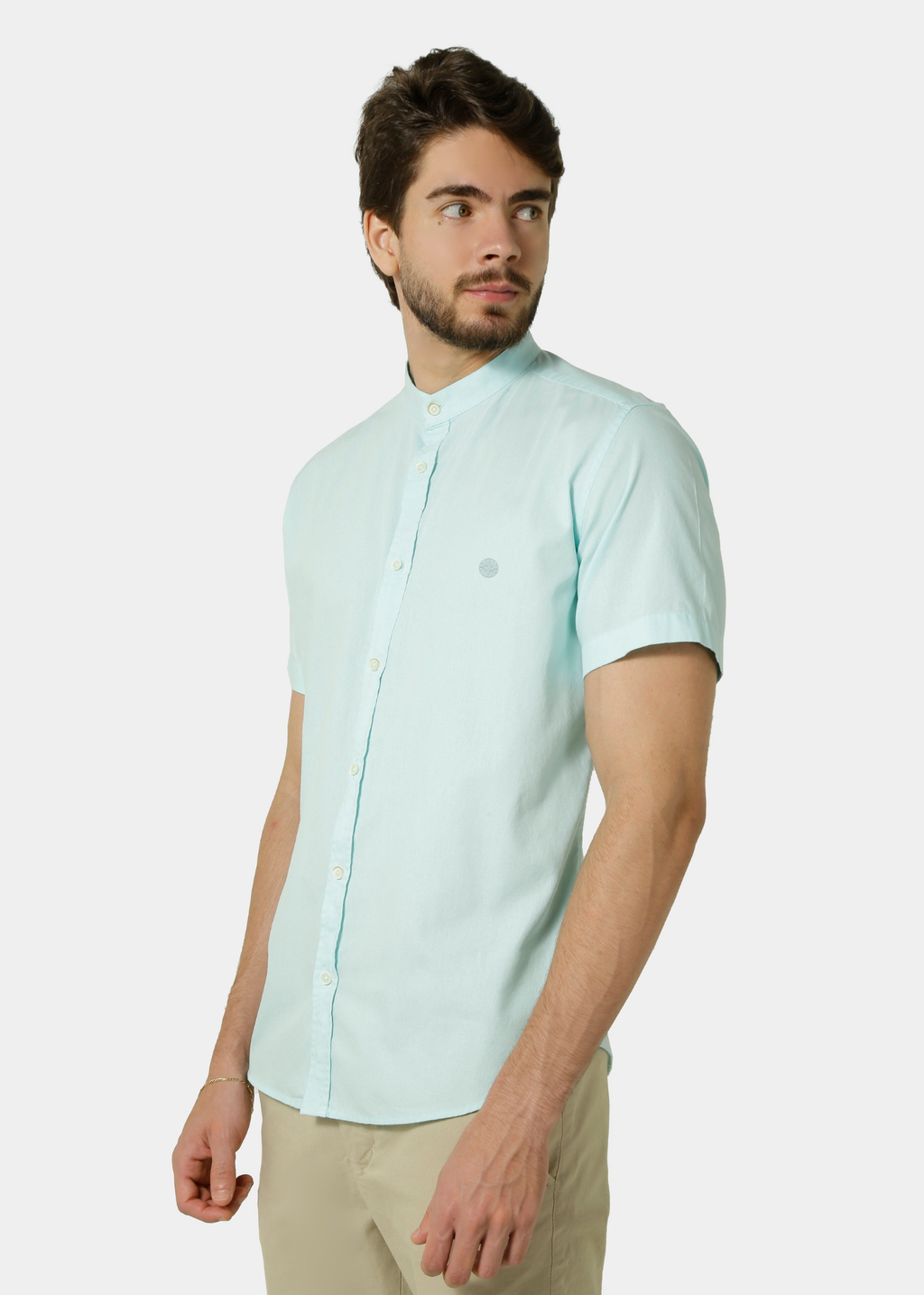 Camisa Gola Padre Sarja Estonada Essentials