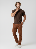 camiseta masculina de tricot com manga curta gola redonda