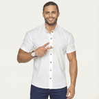 Oferta em dobro - Camisas Gola Padre Slim Fit