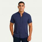 Oferta em dobro - Camisas Gola Padre Slim Fit