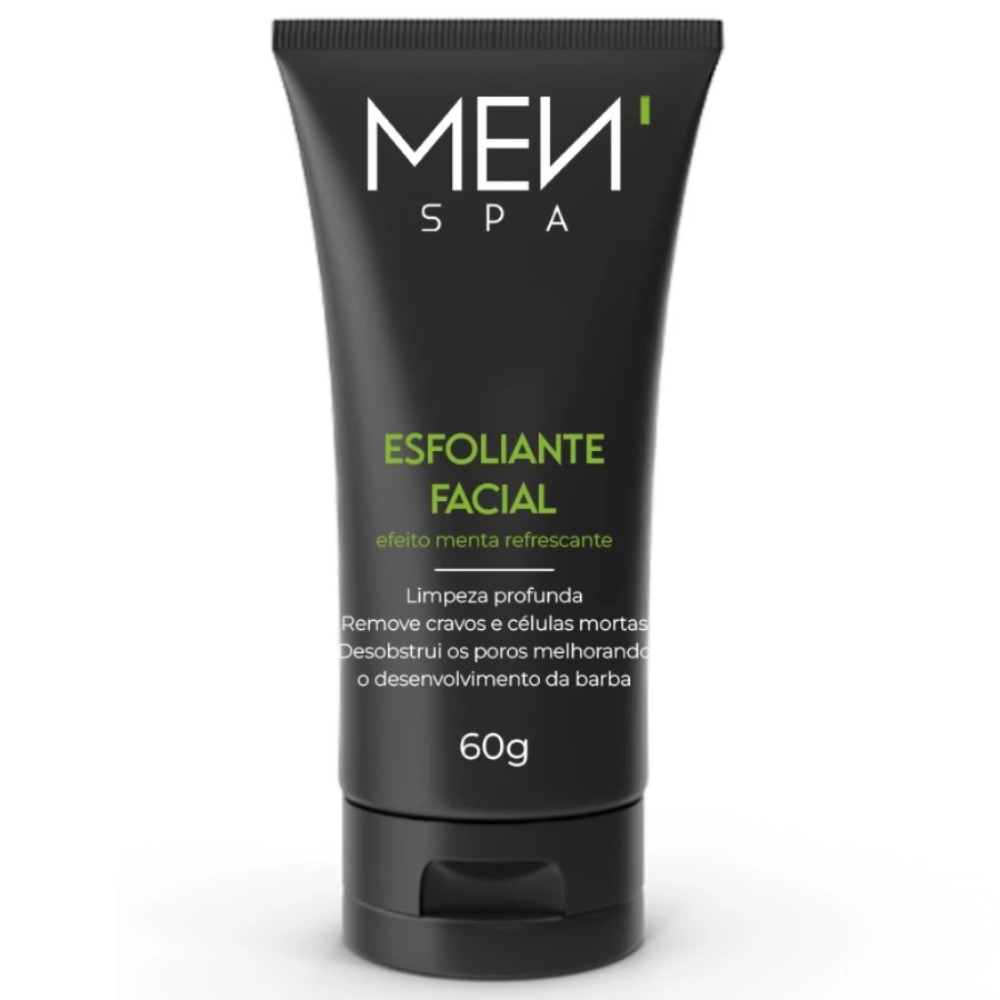 Esfoliante Facial / Barba Efeito Menta Refrescante - Limpeza Profunda 60g