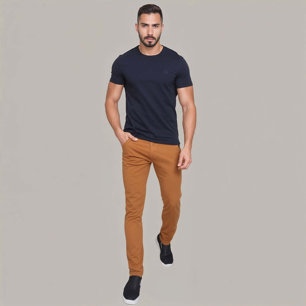Calça Alfaiataria Sarja Chino Slim – Conforto e Estilo Esporte Fino