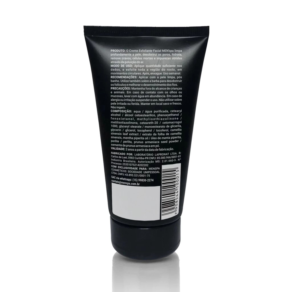 Esfoliante Facial / Barba Efeito Menta Refrescante - Limpeza Profunda 60g